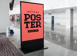 Download Free Shopping Mall Instore Poster Mockup Psd Good Mockups