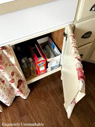 easy to open kitchen sink skirt