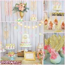 Pastel Boho Chic Party Baby Shower Ideas Themes Games Babyshowerideas4u Birthdayparty Boho Baby Shower Decorations Boho Chic Party Baby Shower Themes