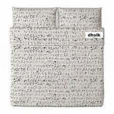 Ikea Eivor Ord Black White Duvet Cover Set King Alphabet Letters Pillowcases White Duvet Covers Duvet Cover Sets Lettering Alphabet