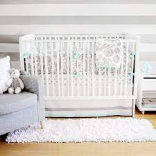 Turquoise And Gray Crib Bedding Contemporary Nursery New Arrivals Inc