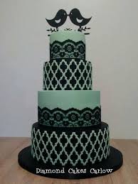 Black And Green Wedding Cake Black And Green Wedding Cake By Diamondcakescarlow Http Cakesdecor Com Cakes 293021 Black And Green Wedding Cake Cake Fancy Wedding Cakes Cake Lace
