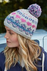 Gorro Bobble Heart Fair Isle para mujer