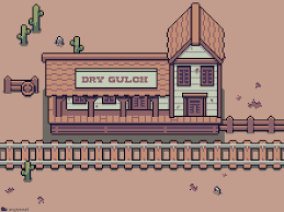 Pixelart Topdown Western Train Station Pixel Art Games Pixel Art Indie Game Art