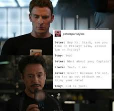 And thanks to the latest in the special look video that dropped this morning to coincide with endgame tickets going on sale, there's a shot of tony stark staring mournfully at a. Peter Parker Steve Rogers Tony Stark Stony Peter Ships It Superfamily Marvel Jokes Marvel Funny Superfamily Avengers