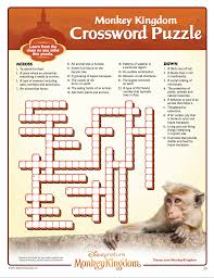 Monkey Kingdom Crossword Puzzle Printable Crossword Puzzles Monkey Kingdom Crossword Puzzle
