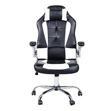 High Back Racing Chair Gaming Swivel Chair Black White Black Leather Chair Gaming Chair Racing Chair