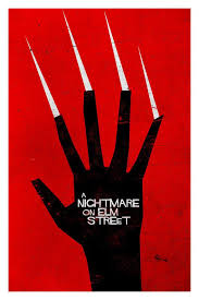 Black And White Horror Movie Posters A Nightmare On Elm Street Red Black Hand White Knives Horror Posters Graphic Horror Movie Posters Minimalist