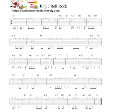 Jingle Bell Rock Easy Guitar Tab Easy Guitar Guitar Tabs Songs Guitar Songs