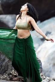 The most common readymade saree blouses material is silk. Anushka Shetty Hot Navel In Green Sari And Bikini Blouse Ritzystar