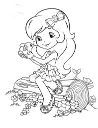 Bring the world of colorful strawberryland home with our pictures to color of strawberry shortcake, apple dumplin, custard the cat and pupcake the dog and more and more coloring book pages. Get This Fun Strawberry Shortcake Coloring Pages For Girls 38910