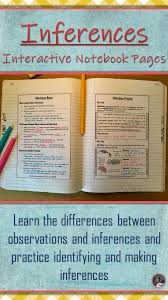 Inferences Interactive Notebook Pages For The Scientific Method Middle School Science Resources Scientific Method Interactive Science Notebook