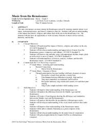 Music From The Renaissance Lesson Plan Music Essay Essay Questions Lesson Plans