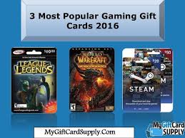More than anyone else, we are happy to be the bearer of the good news. 3 Most Popular Gaming Gift Cards 2016 Gaming Gifts Gift Card Best Gift Cards