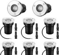 Retisee 6 Pcs 1W LED Well Lights Low Voltage Landscape ...