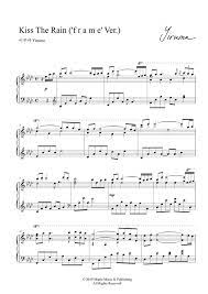Kiss the rain yiruma solo piano music sheet. Yiruma Official Yiruma Kiss The Rain