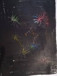 Buntes feuerwerk malen | farbexplosionen auf papier tupfen und stempeln!. Feuerwerk Malen Triki Buro