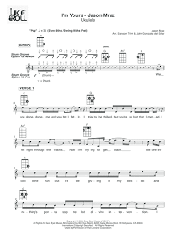 I M Yours Ukulele Music Sheet Download Topmusicsheet Com