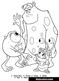 Free monsters inc coloring pages. Monstersinc Color By Number Free Print And Color Online