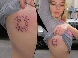 The 10 Worst Celebrity Tattoos Vol 2 Secret Tattoo Scarlett Johansson Celebrity Tattoos