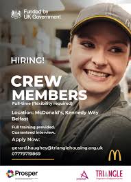 📢 Exciting Opportunity! Join us for a McDonald's Recruitment Academy at  Kennedy Way! 📅 Dates: 2nd to 4th December 📋 Roles Available: Crew Members  Requirements: 🔹 Must be over 18 🔹 Flexible