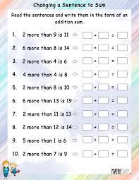 The worksheets are printable and the questions on the math worksheets change each time you visit. Statement Sums Grade Math Worksheets Worksheet Changing Sentence To Sum First Subtraction 1 Elephant For Preschoolers Simple Budget Printable Problems Lcm Word 5th Calamityjanetheshow