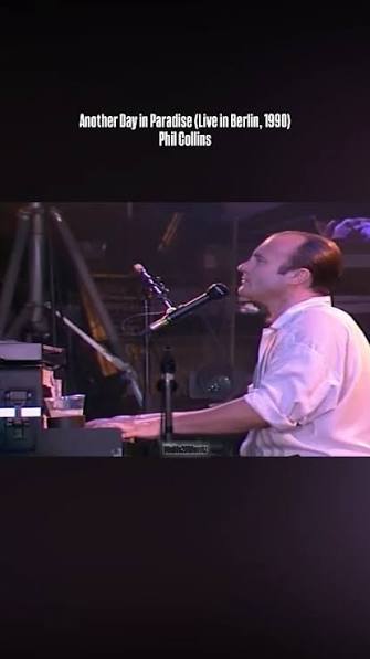 🌟 “Another Day in Paradise” (Live in Berlin, 1990) – Phil Collins, 🎶 “She  calls out to the man on the street… ‘Sir, can you help me?’” 🕯️🌃💔, 🎤  The Quiet Protest That Hit the Loudest — Live This Berlin ...