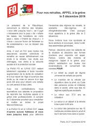 Les 22, 23 et 24 decembre. Appel Unitaire Fo Et Cgt De L Action Sociale Pour Nos Retraites Greve A Partir Du 5 Decembre 2019 Fnas Fo