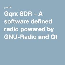 A Software Defined Radio Powered By Gnu Radio And Qt Radio Gnu Software