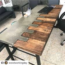 Concrete And Wood Table Reminds Me Of A Piano A Little Minimalist Furniture Design Concrete Furniture Minimalist Furniture