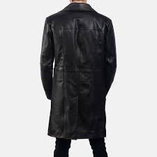 Don Long Black Leather Coat Black Leather Coat Leather Coat Mens Leather Coats