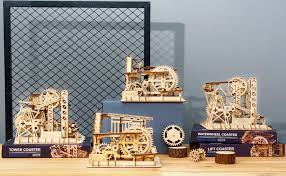 Rokr 3d wooden puzzle marble run. Amazon Com Rokr Marble Run Wooden Model Kits 3d Puzzle Mechanical Puzzles For Teens And Adults Waterwheel Coaster Toys Games