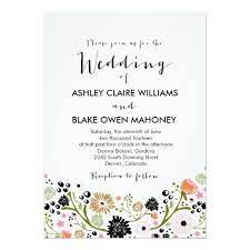 Pretty Bouquet Floral Wedding Invitation Zazzle Com Floral Wedding Invitations Navy Wedding Invitations Wedding Invitations