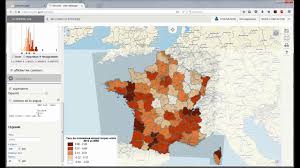 Carte départements de france pour word et excel modifiable. Ma Carte Statistique Geoservices