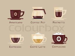 Questa panna cotta è prodotta in piemonte a partire da latte munto dalle. Coffee Vector Icon Set Menu Coffee Stock Vector Colourbox