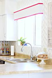 Proper measurements will help keep tile installation costs down. Diy Herringbone Faux Backsplash A Beautiful Mess