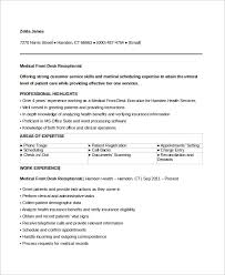 Medical cv and biodata examples. Free 6 Sample Medical Receptionist Resume Templates In Ms Word Pdf