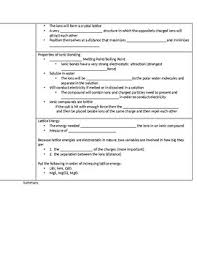 Where to begin when teaching ionic bonding? Ap Chemistry Chemical Bonding Guided Note Companion Big Idea 2