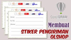 Bisa nota persewaan, nota service, kuitansi, dll detail ukuran nota nota 2in1 readystock cara order. Tutorial Cara Membuat Desain Stiker Pengiriman Olshop Youtube