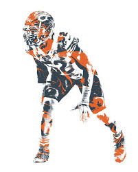 Khalil Mack Chicago Bears Pixel Art 7 Art Print By Joe Hamilton Chicago Bears Chicago Bears Clothes Chicago Sports Teams