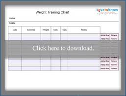 Blank Exercise Charts Lovetoknow