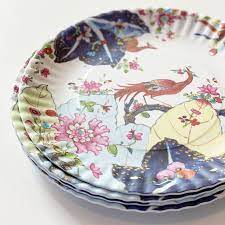 Tobacco Leaf Melamine Plates Set Of 4 In 2021 Tobacco Leaf Melamine Plates Biscuit Home