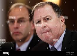 Harry Thierens, right, BP vice president for drilling and completions,  testifies as his attorney Ron Safer, left, listens during the Deepwater  Horizon joint investigation hearings by the U.S. Coast Guard and the