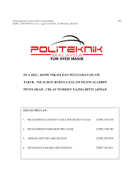Mungkin aku telah salah langkah dan salah menilai orang. Nilai Dan Budaya Filem Animasi Aladdin Flip Ebook Pages 1 19 Anyflip Anyflip