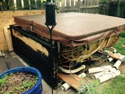 Amazing entire overhaul for rambler in arlington, va. Jimnh Hot Tub Cabinet Rebuild Hot Tub Repair Diy Hot Tub Hot Tub Cover