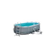 Piscine Amovible Tubulaire Ovale Bestway Power Steel Avec Usine De Traitement De Cartouches 427x250x100 Cm 56620 Brycus