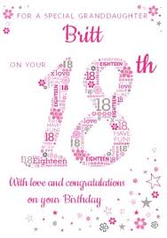 18th Birthday Greetings For Granddaughter Granddaughter 18th Birthday Card Pink 18th Birthday Cards Birthday Cards 18th Birthday