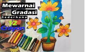 Origami batang bunga ini cocok dikombinasikan dengan origami berbentuk bunga tulipmembuat origami ini mudah dan sederhana. Cara Mewarnai Gradasi Sederhana Bunga Dengan 12 Crayon Nensisetyawati Youtube