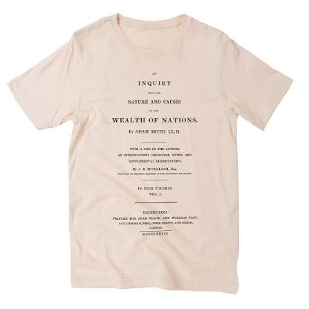 Adam Smith Wealth of Nations Great Books Graphic T-Shirt 2xl