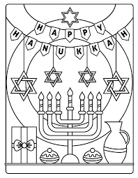 Hanukkah Coloring Pages: 8-page Printable Set (PDF Download) - Etsy